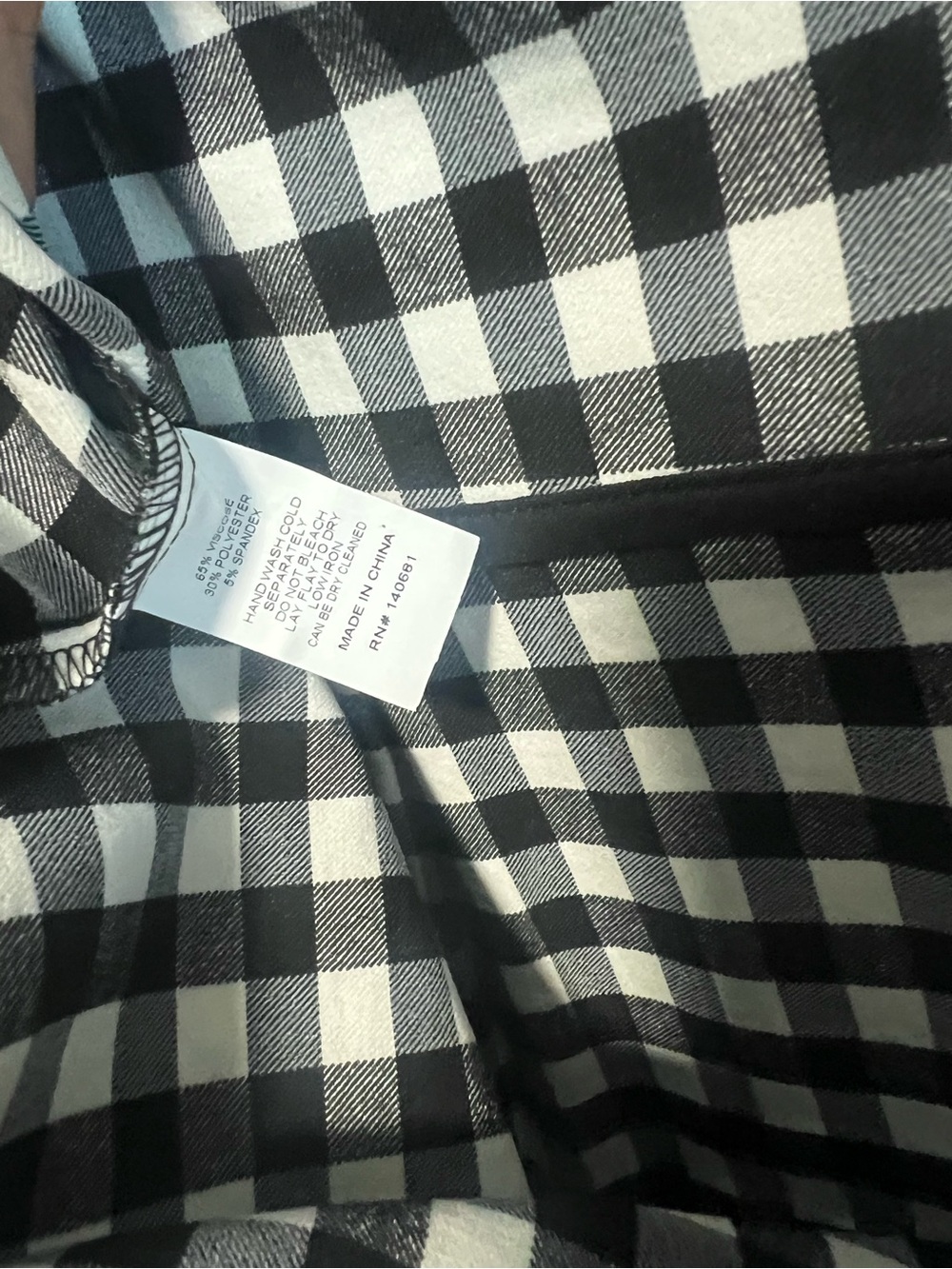 Unique Vintage Gingham Black And White Midi Dress Size Medium New With Tags — image 5 of 8